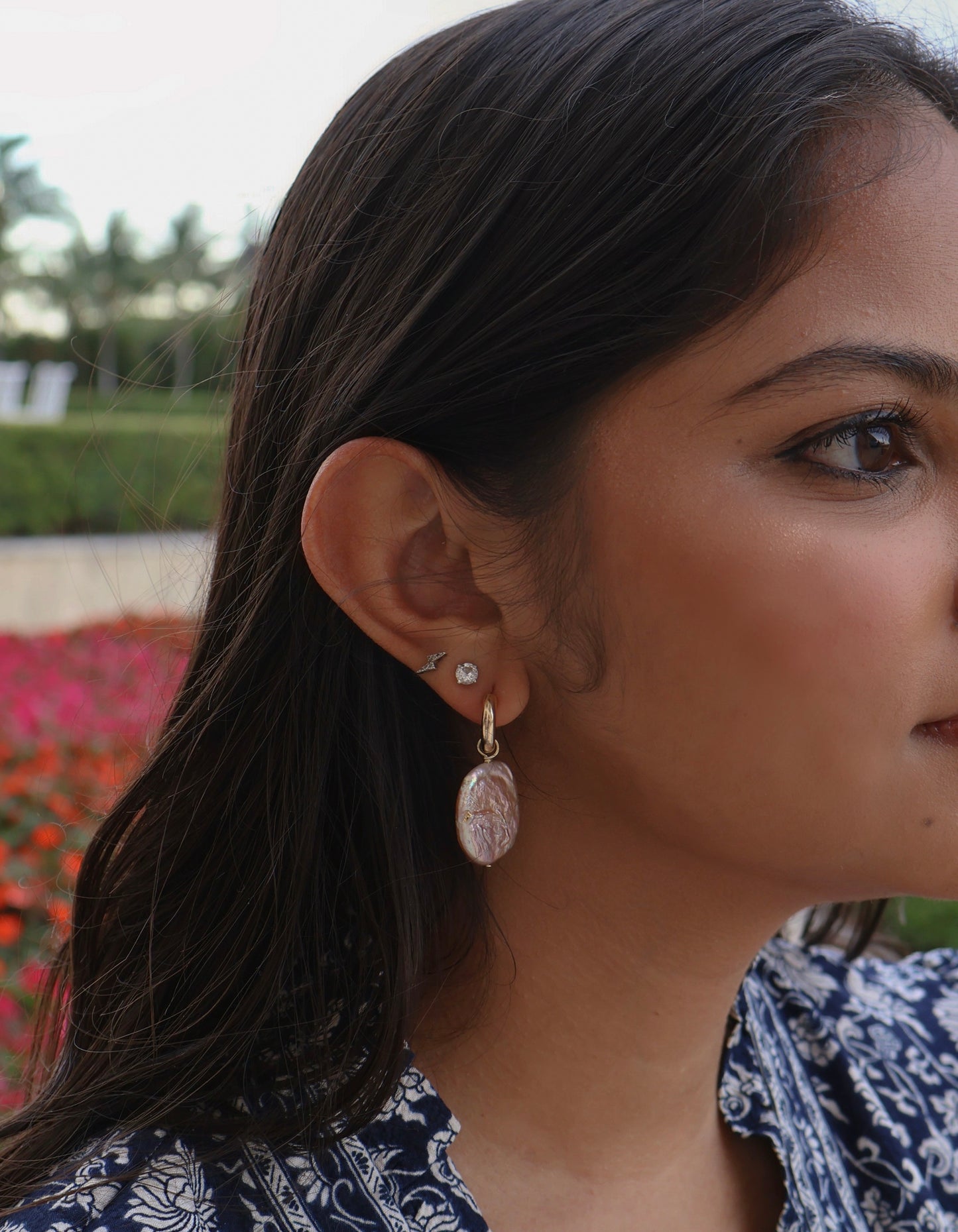 Saraswati Freshwater Baroque Pearl Earrings
