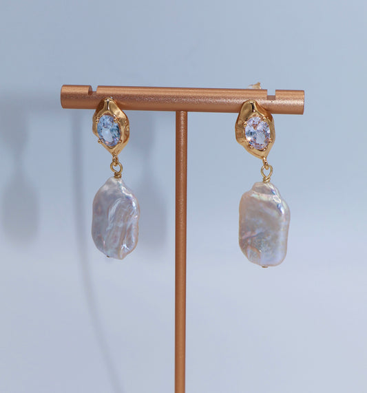 Lakshmi Freshwater Pearl Drop Earrings