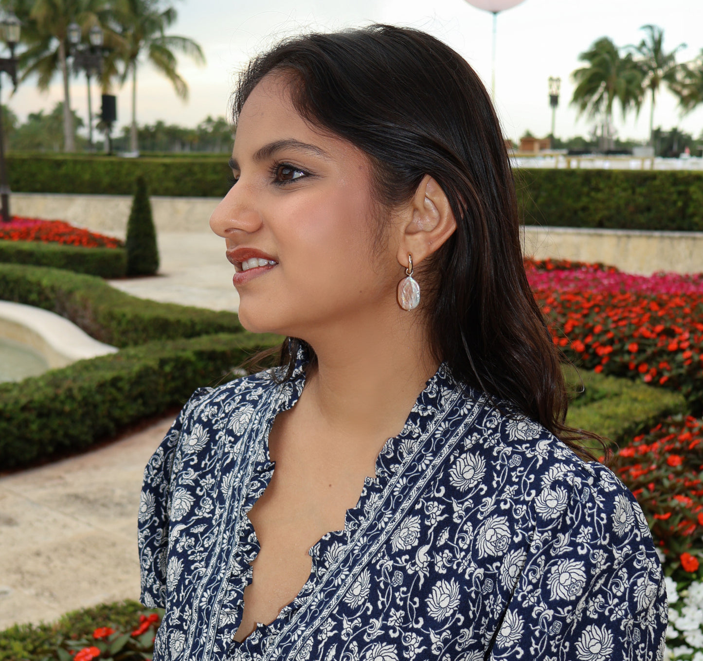 Saraswati Freshwater Baroque Pearl Earrings