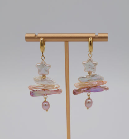 Calliope Baroque Star Pearl Earrings Gift