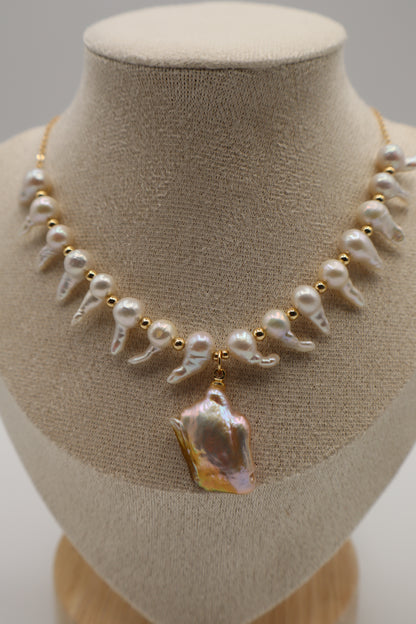 Shakti Baroque Tooth & Petal Pearl Necklace Gift