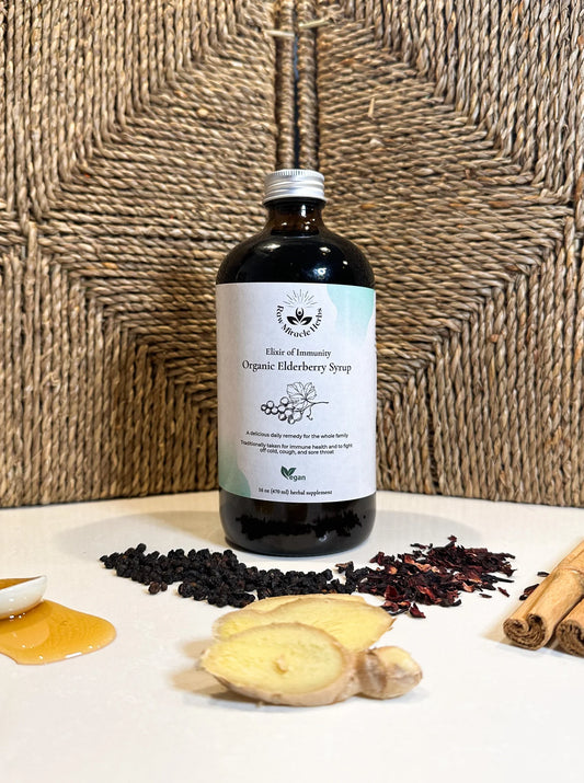 Vegan Organic Elderberry Elixir 16oz